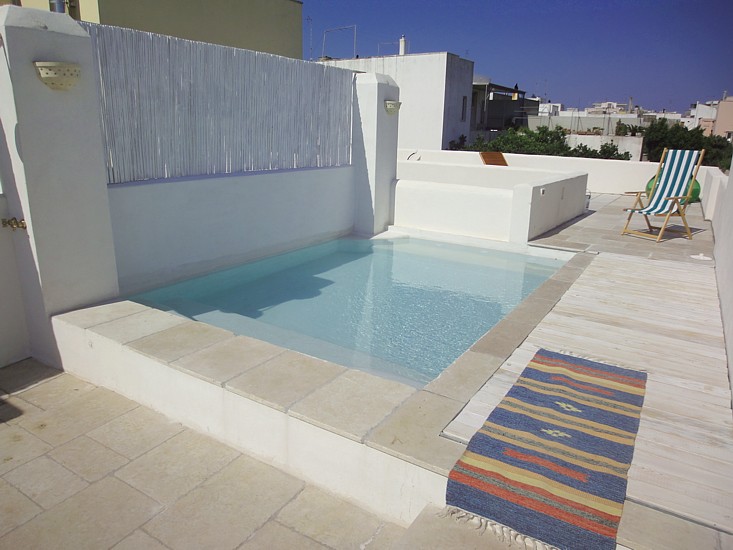 casa con terrazza e piscina in affitto a tiggiano, salento