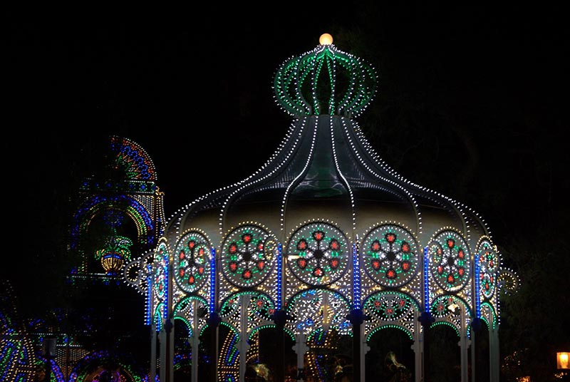 luminarie salento di notte