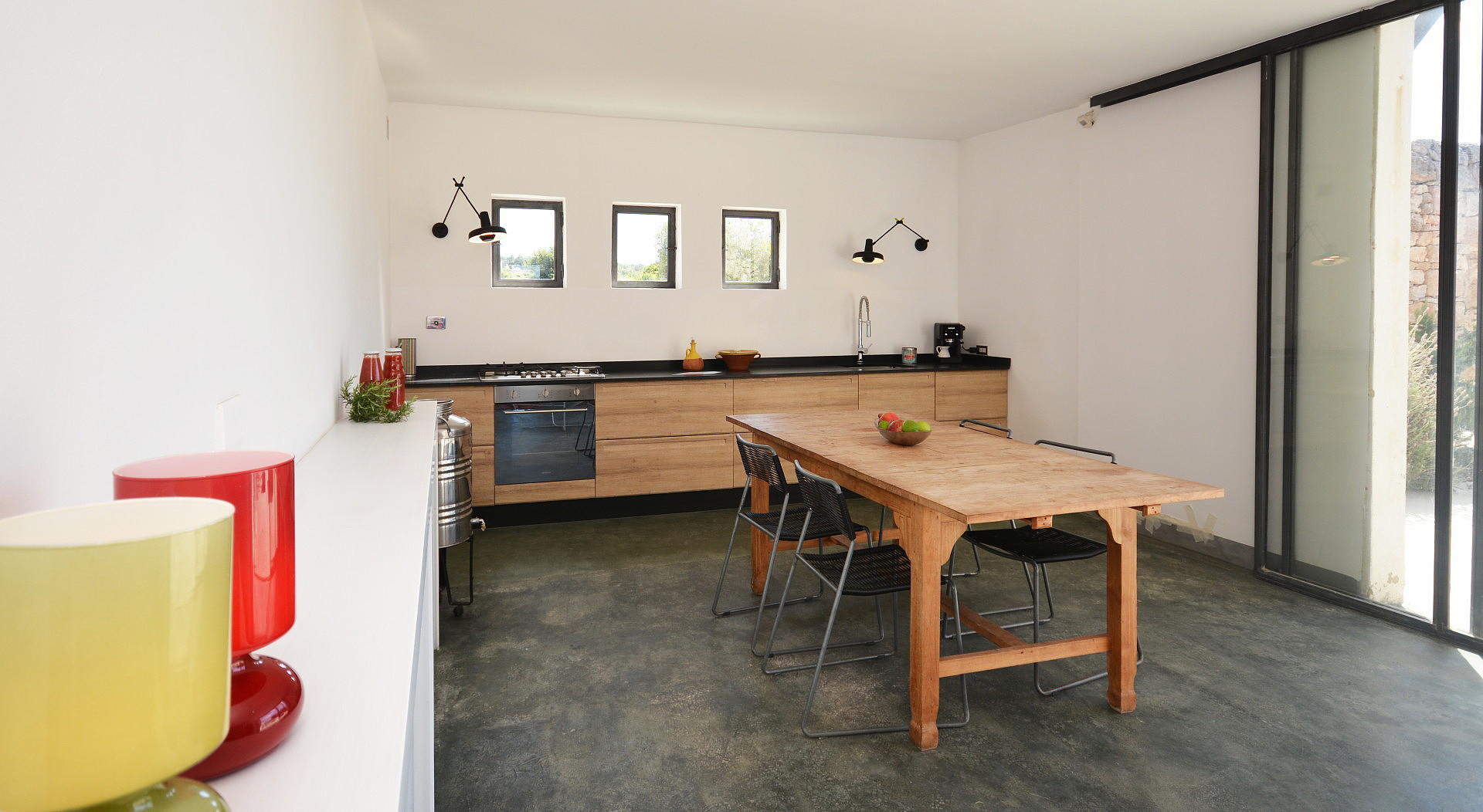 dining room with kitchen corner