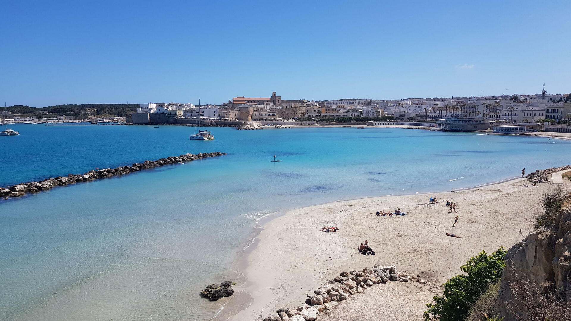 Port of Otranto and view of the historic center