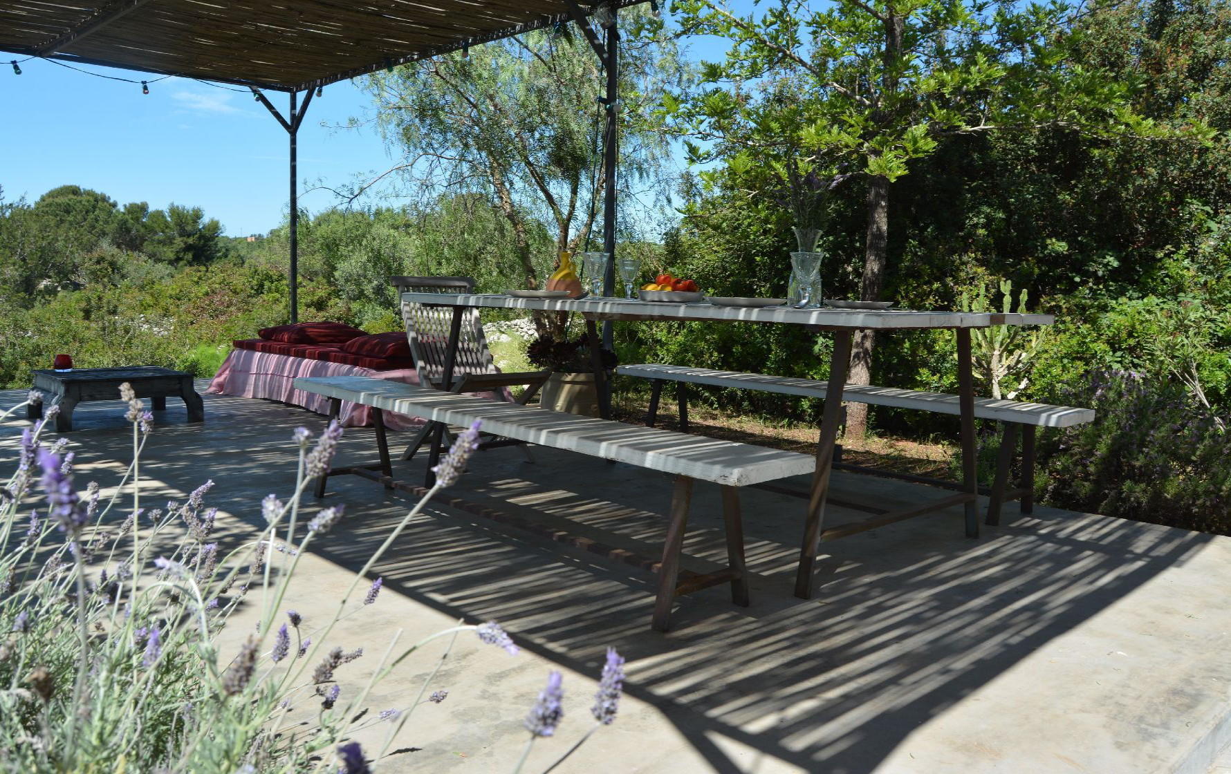 Pergola équipée avec vue sur la mer