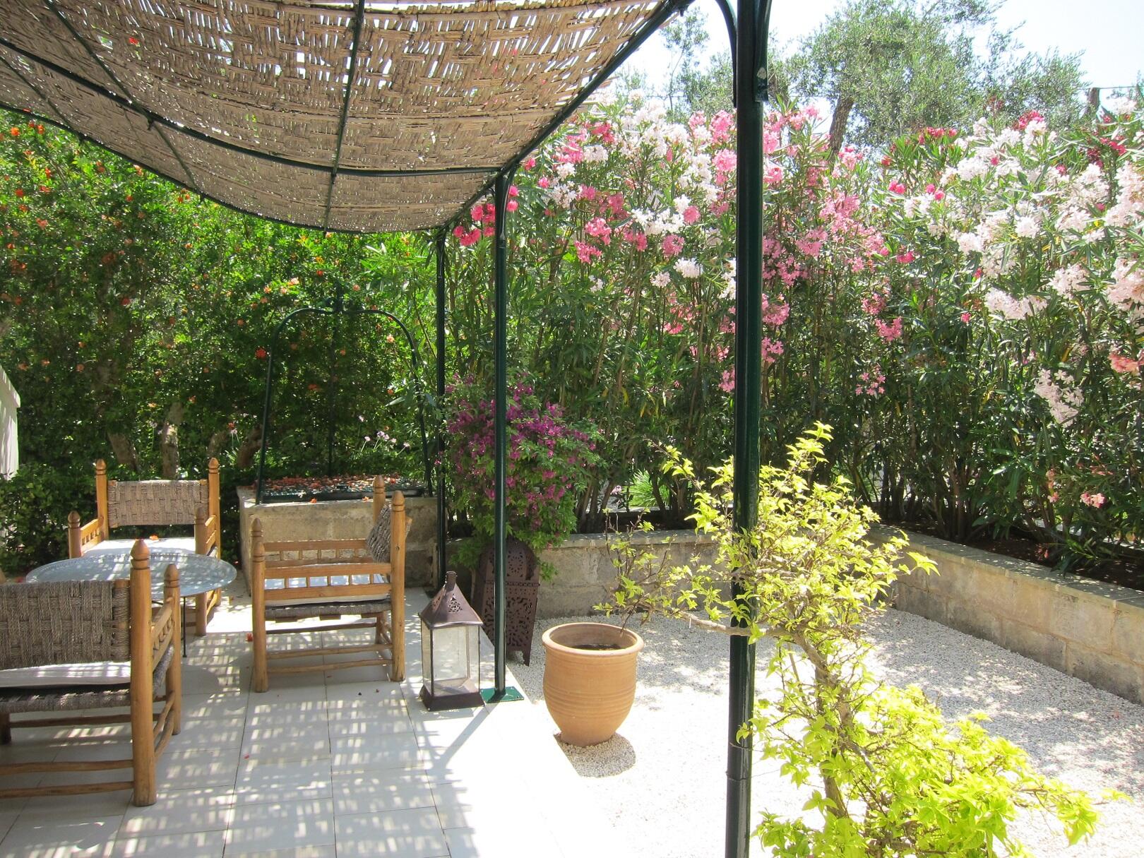 Furnished pergola