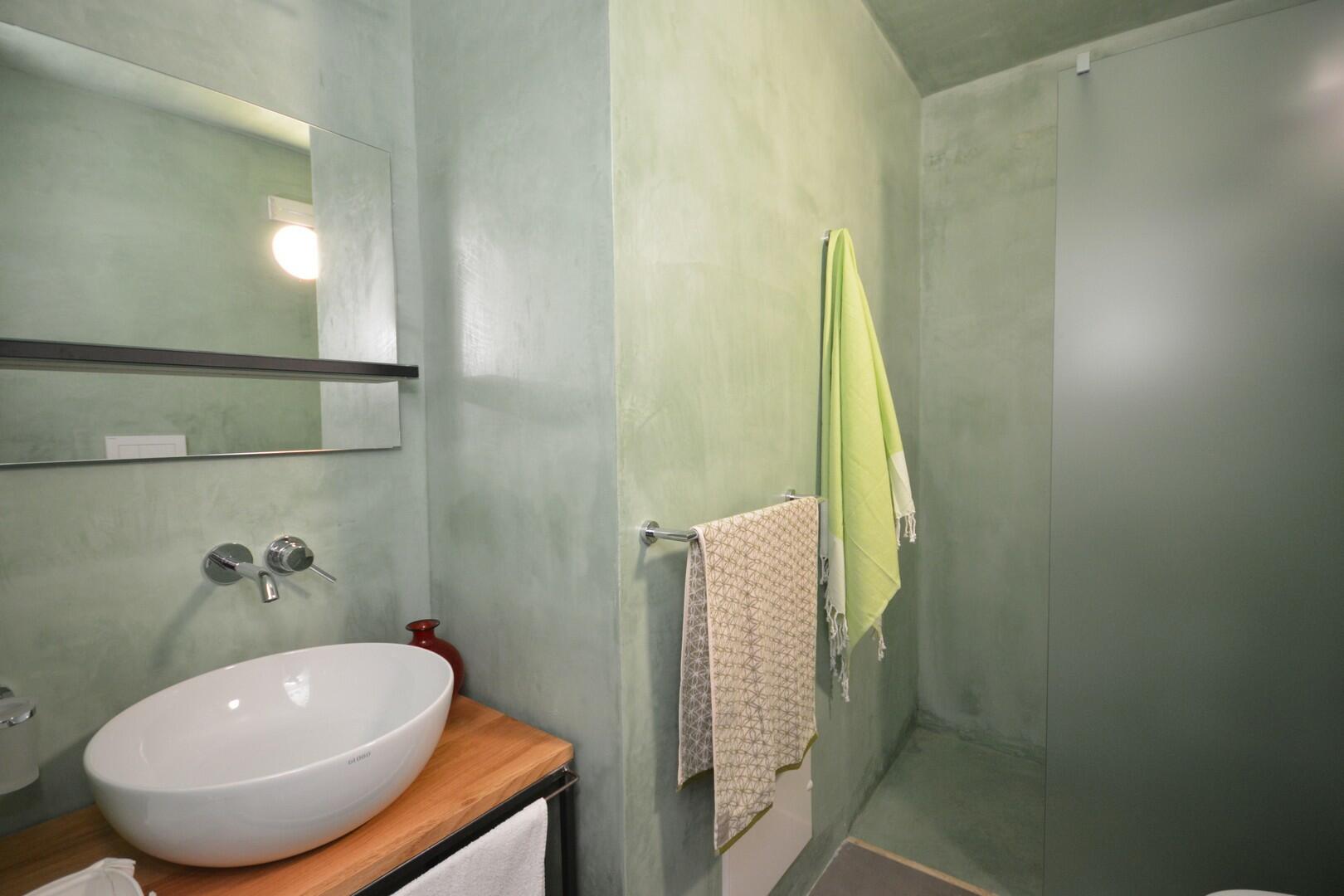 Sous-sol - chambre double D, salle de bain avec douche