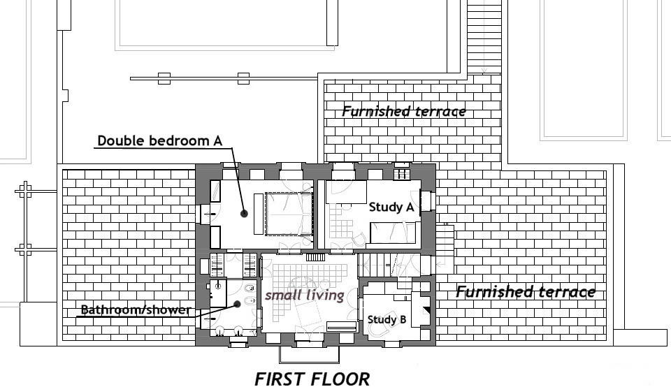 Plan de maison au premier étage
