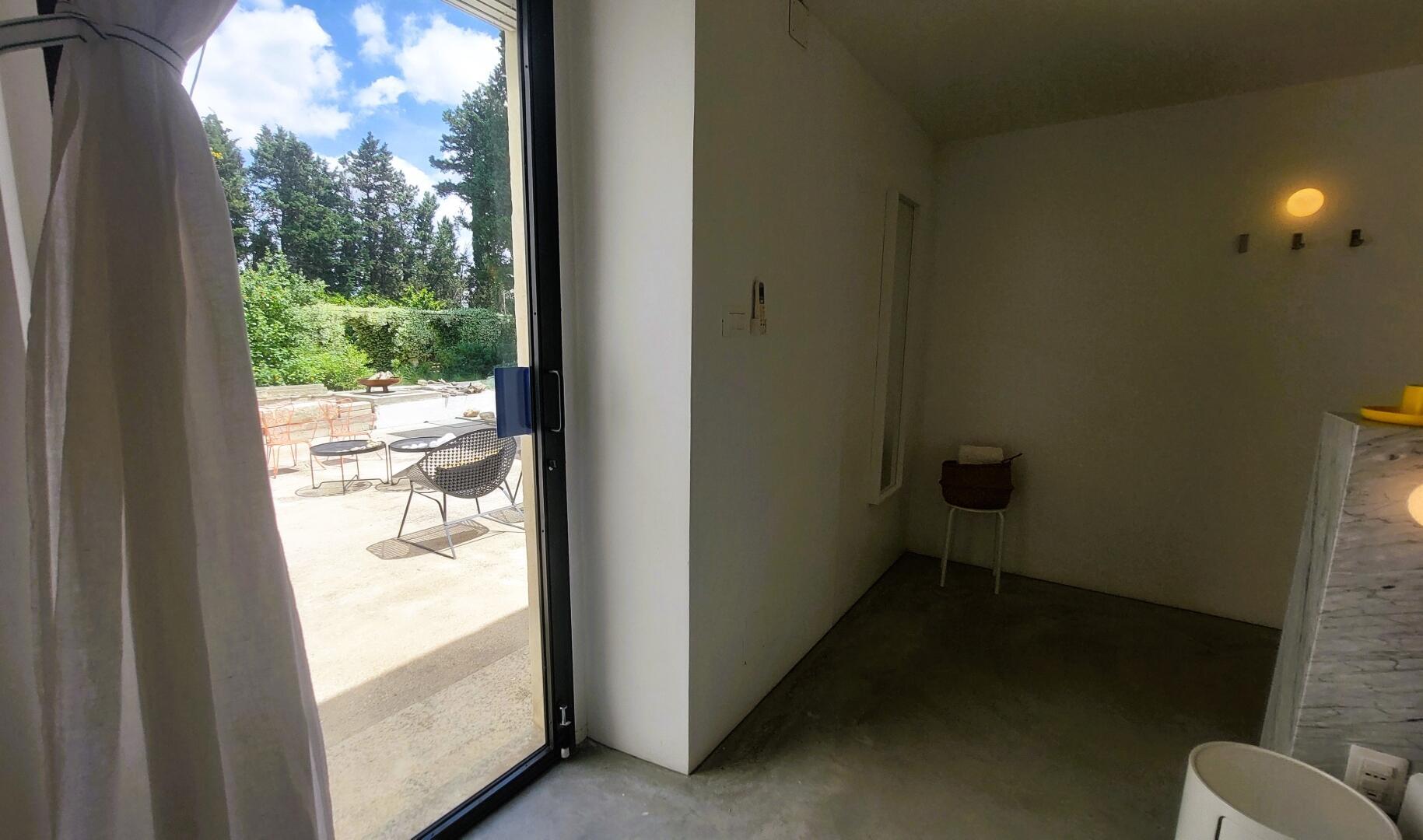 Chambre double D avec vue sur terrasse calme et yoga