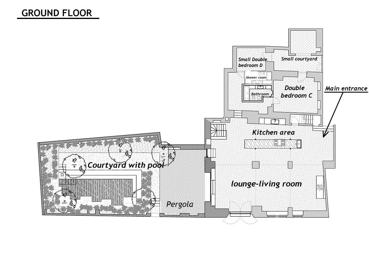 Rez-de-chaussée plan de la maison