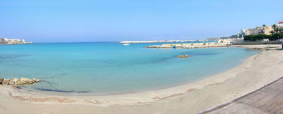 Otranto bay sandy beach and crystal sea