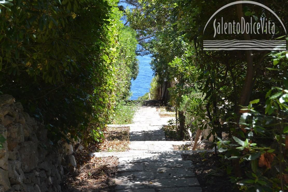 Stairs leading to the sea access