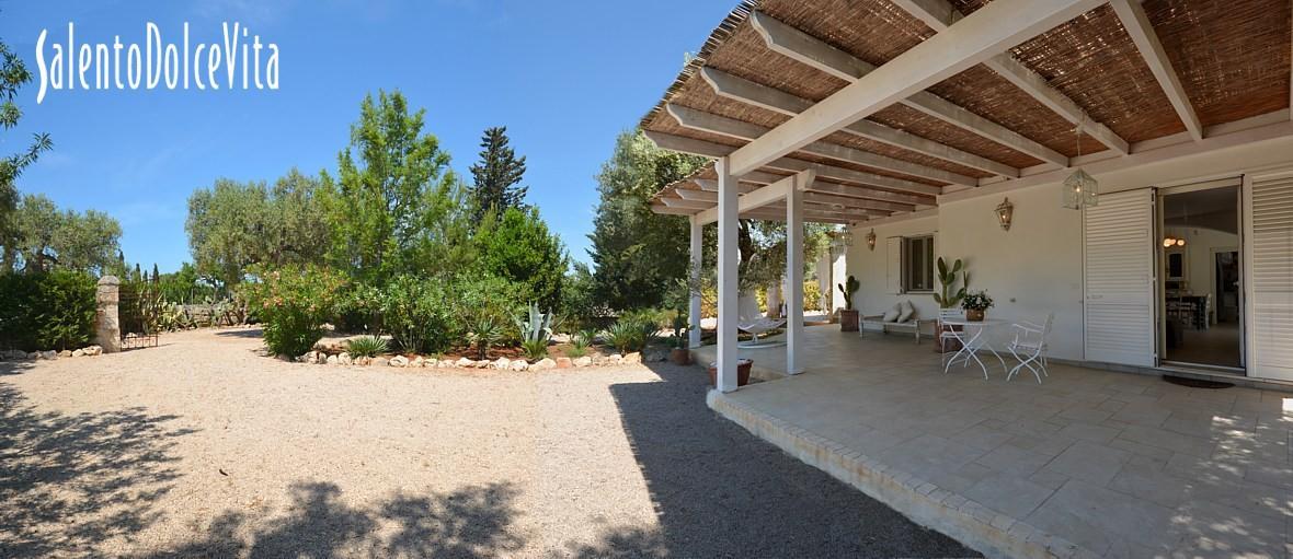 large patio and main house entrance