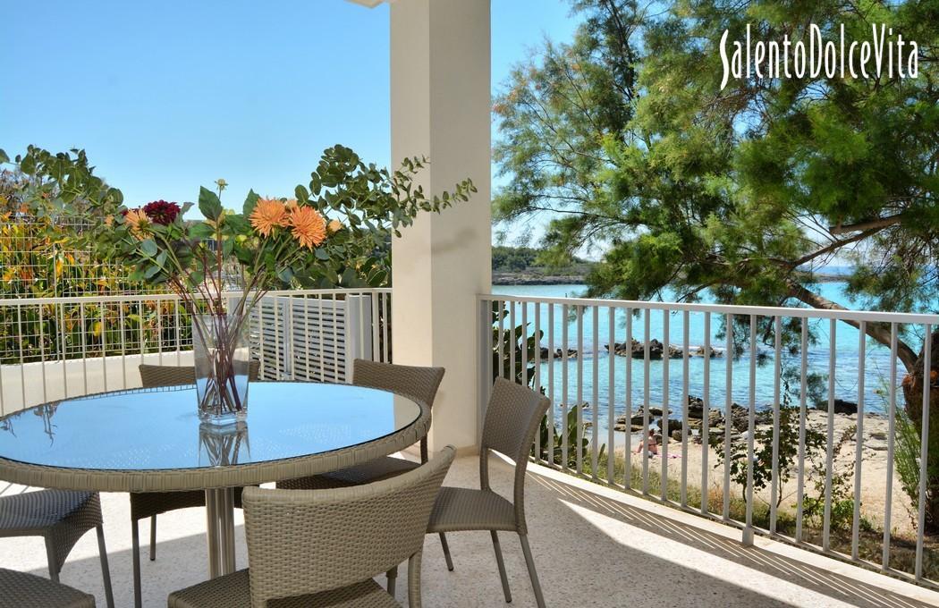 Ground floor, furnished covered terrace sea view