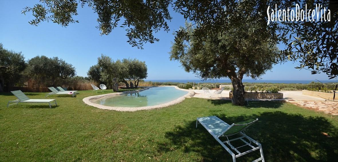 Swimming pool area Panoramic sea view 