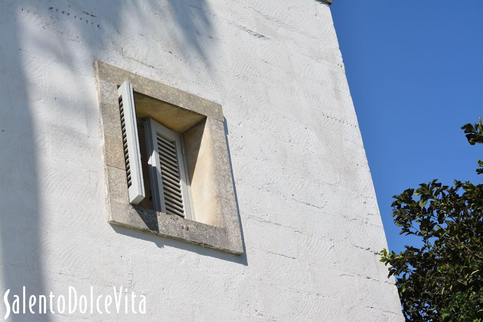 cortile con piscina dettagli