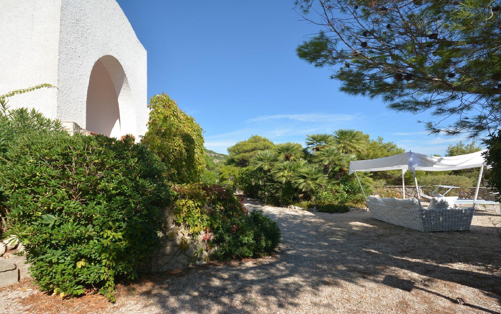 Jardin avec vue sur la mer