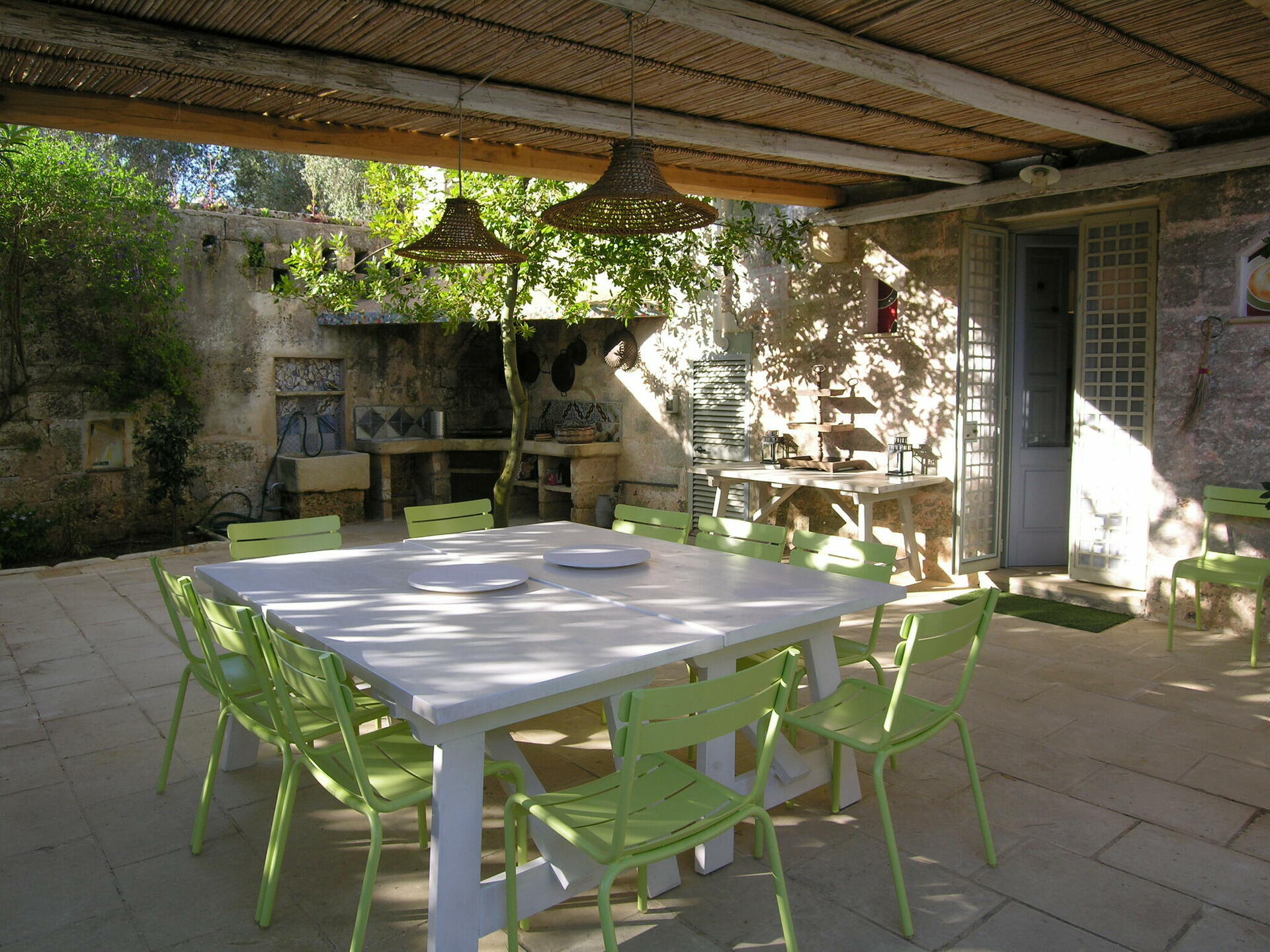 Patio de la cuisine de la maison principale