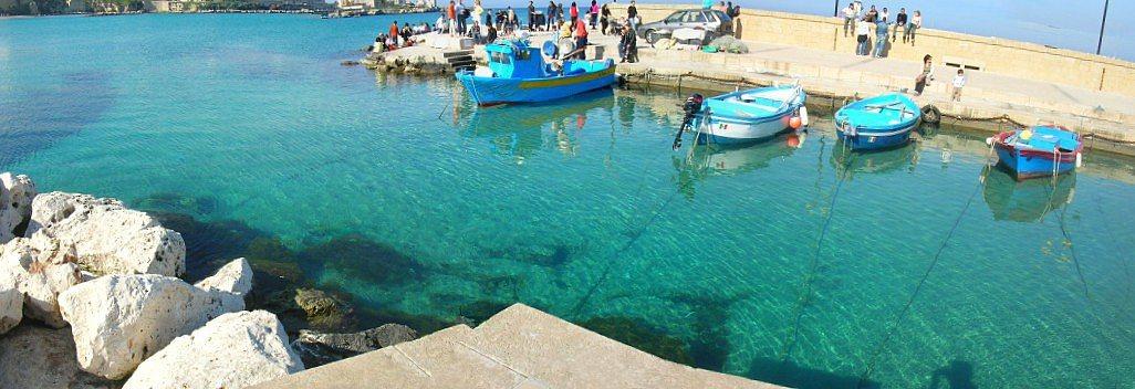 Otranto harbour sea view