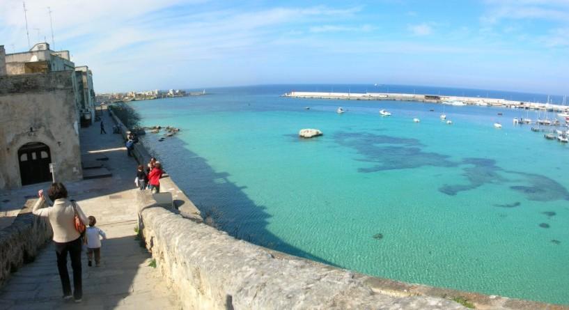 sandy beach and sea Otranto