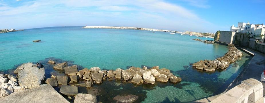 sandy beach and sea Otranto