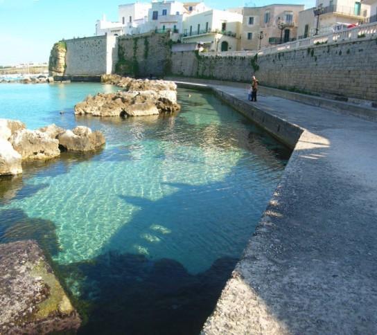 sandy beach and sea Otranto