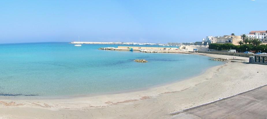 sandy beach and sea Otranto