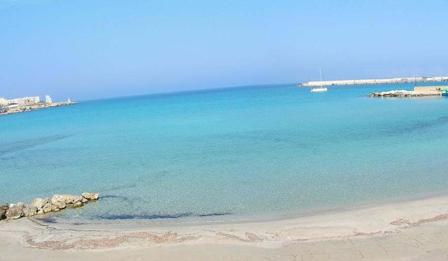 sandy beach and sea Otranto