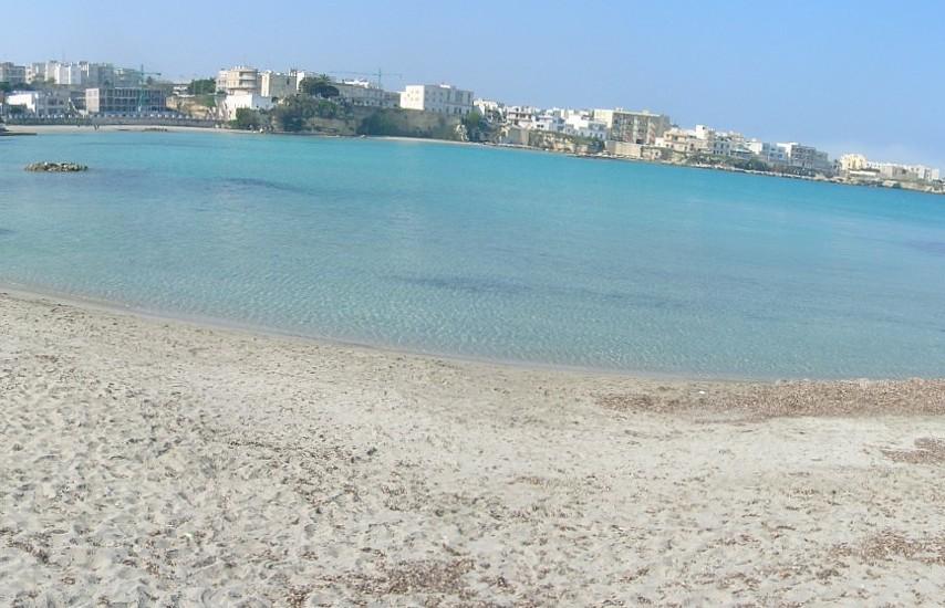 sandy beach and sea Otranto