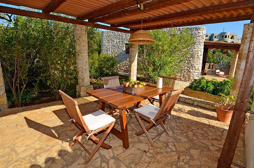 Pergola outdoor table