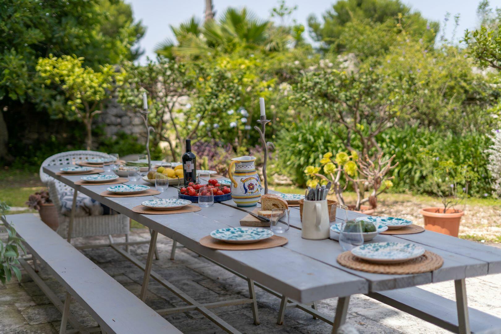 Outdoor dining area